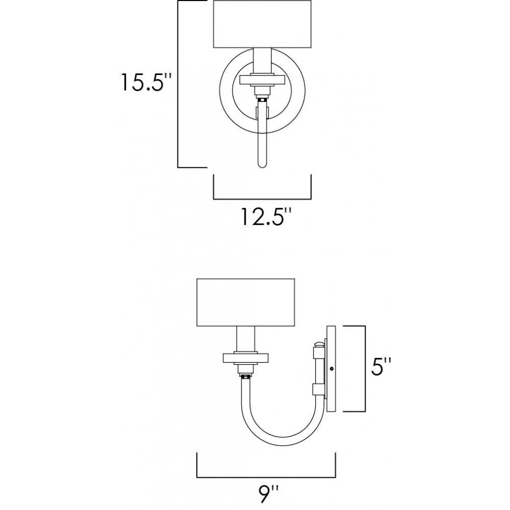 Studio M MANHATTAN SM23751BTPS Sconce Traditional - Plated Silver