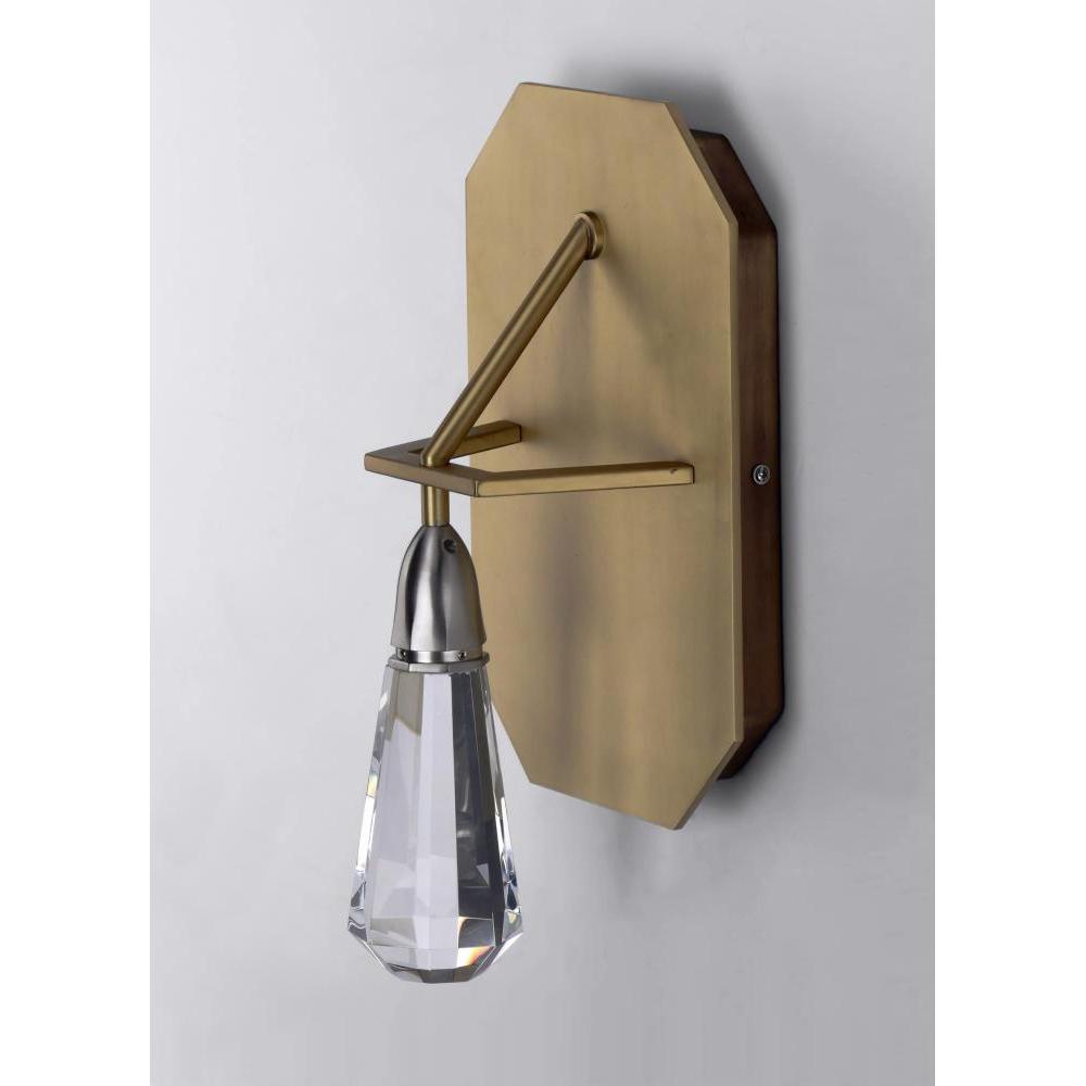 Studio M 10 CARAT SM23781BCSNSBR Sconce Traditional - Satin Nickel Satin Brass