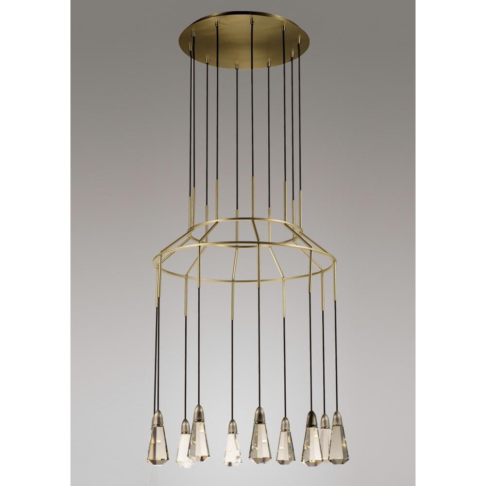 Studio M 10 CARAT SM23785BCSNSBR Chandelier Traditional - Satin Nickel Satin Brass