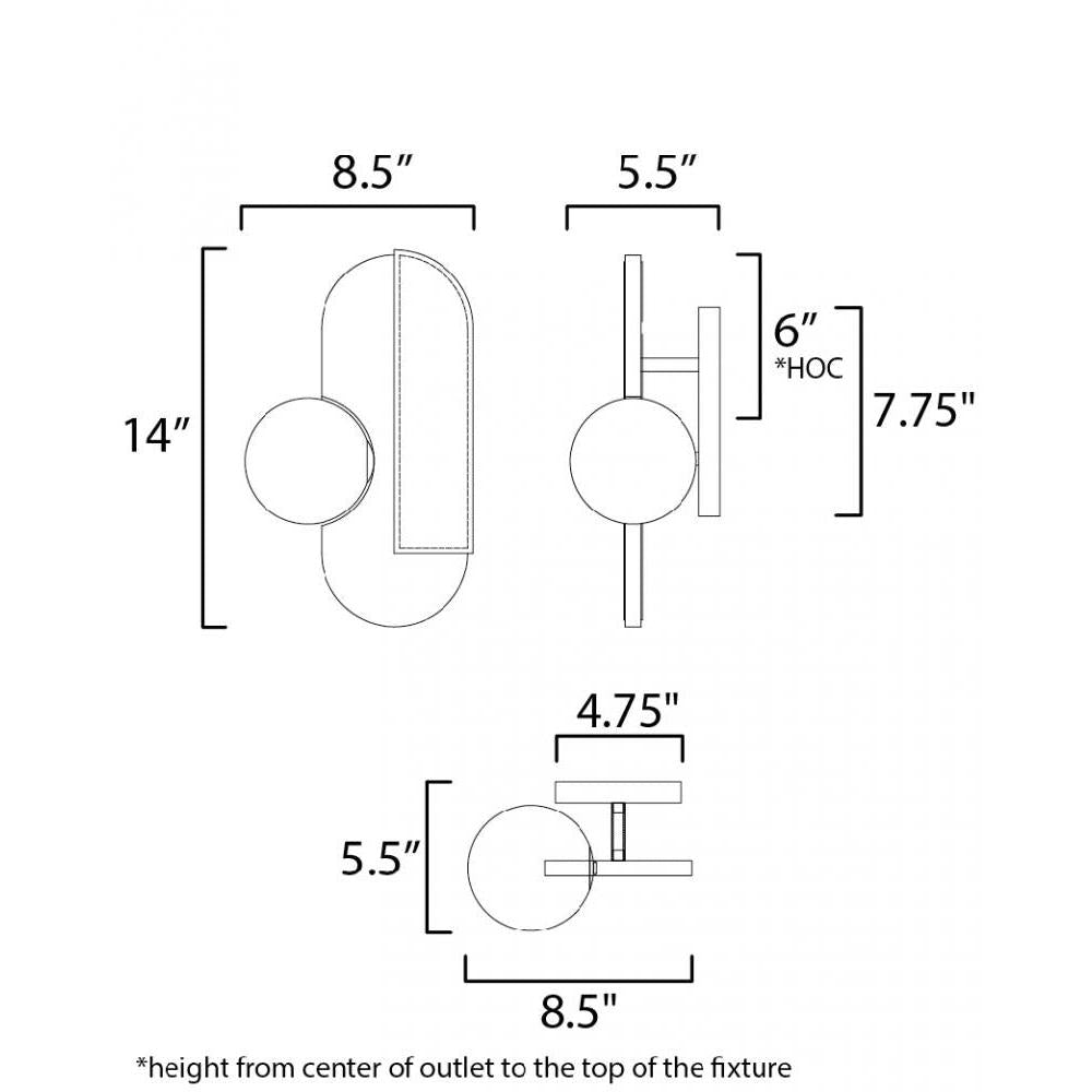 Studio M STITCHED SM24600BBZ Sconce Traditional - Brushed Bronze