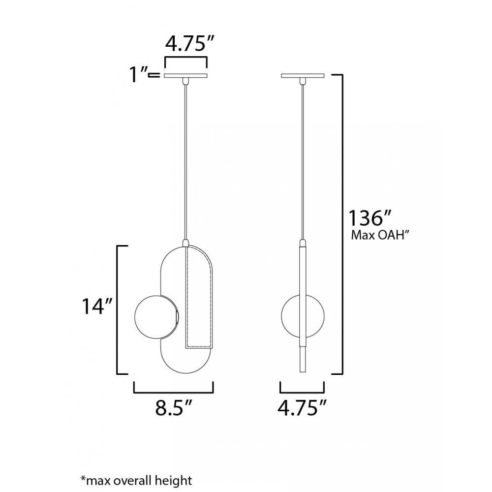 Studio M STITCHED SM24602BBZ Pendant Traditional - Brushed Bronze