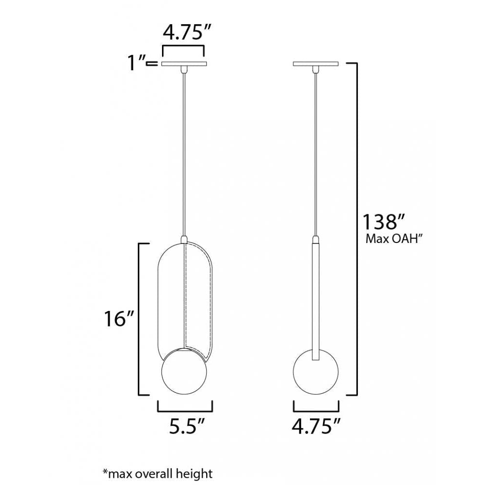 Studio M STITCHED SM24603BBZ Pendant Traditional - Brushed Bronze