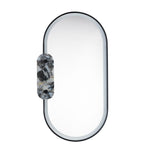 Studio M STONEWALL SM24800ARYBK Oval Lighted LED Mirror By Nina Magon, for Studio M - Black, Striae Arya