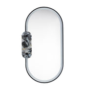 Studio M STONEWALL SM24800ARYBK Oval Lighted LED Mirror By Nina Magon, for Studio M - Black, Striae Arya