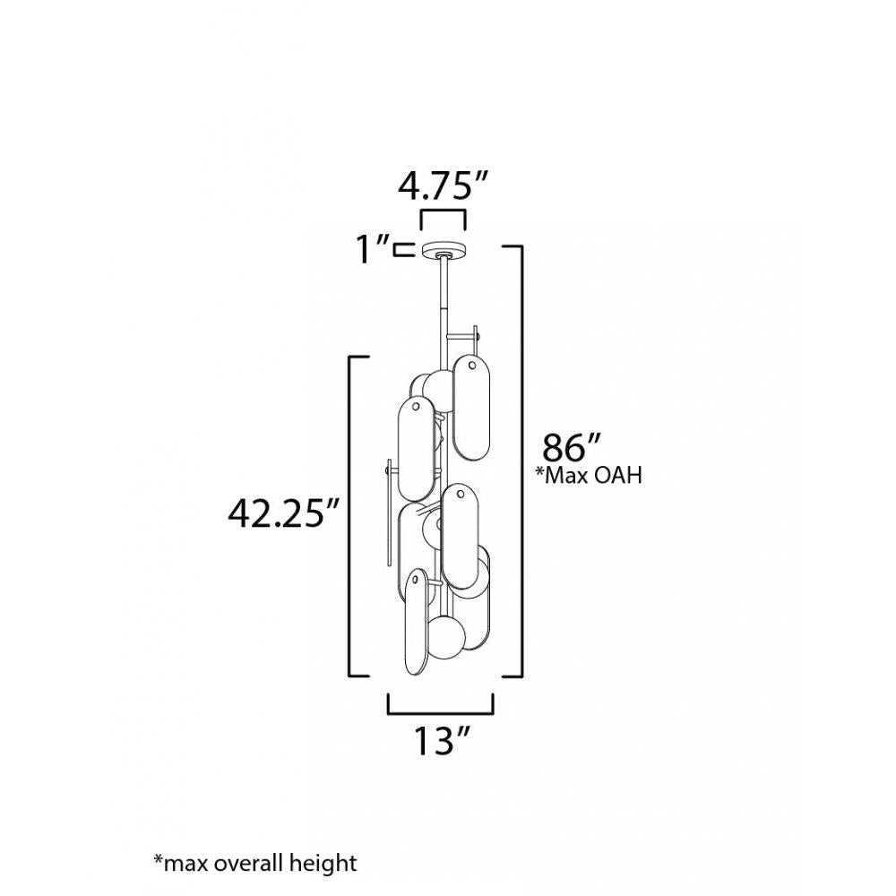 Studio M MEGALITH - GLASS SM24827MSKNAB Pendant - Natural Aged Brass
