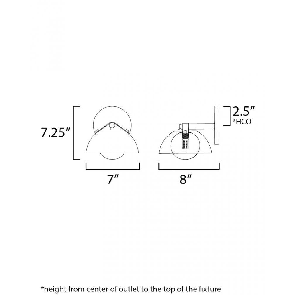 Studio M DOMAIN SM31001MSKNAB Sconce - Natural Aged Brass