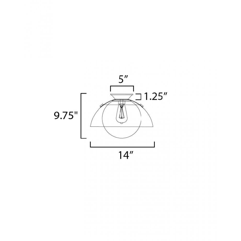 Studio M DOMAIN SM31009FTNAB Semi Flush Mt Traditional - Natural Aged Brass
