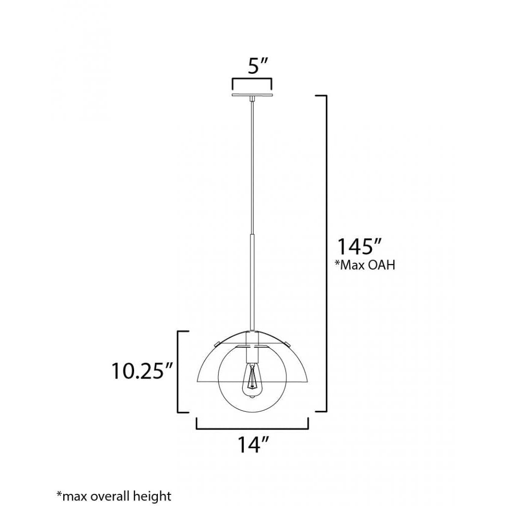 Studio M DOMAIN SM31014MSCLGM Pendant Traditional - Gunmetal