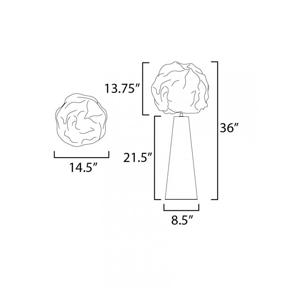 Studio M Shroud SM42409WTNAB Table Lamp - Natural Aged Brass, White Shade